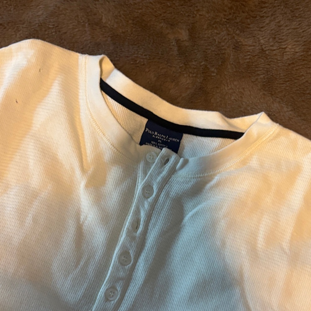 Polo Ralph Lauren men’s Cream Henley Shirt